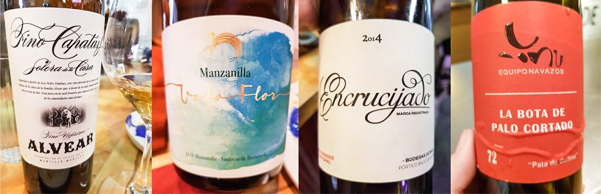 Fino Capataz (Alvear) - Manzanilla Velo Flor (Alonso) - Encrucijado 2014 (Cota 45) - La Bota de Palo Cortado 72 (Equipo Navazos)