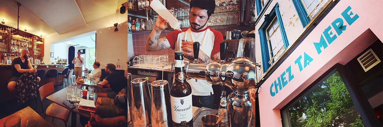 Valdespino sherry-based cocktails at 'Chez ta Mère'
