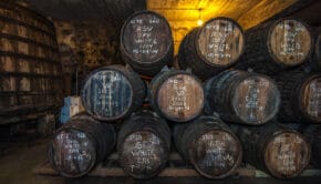 Sherry barrels in a bodega - Port barrels